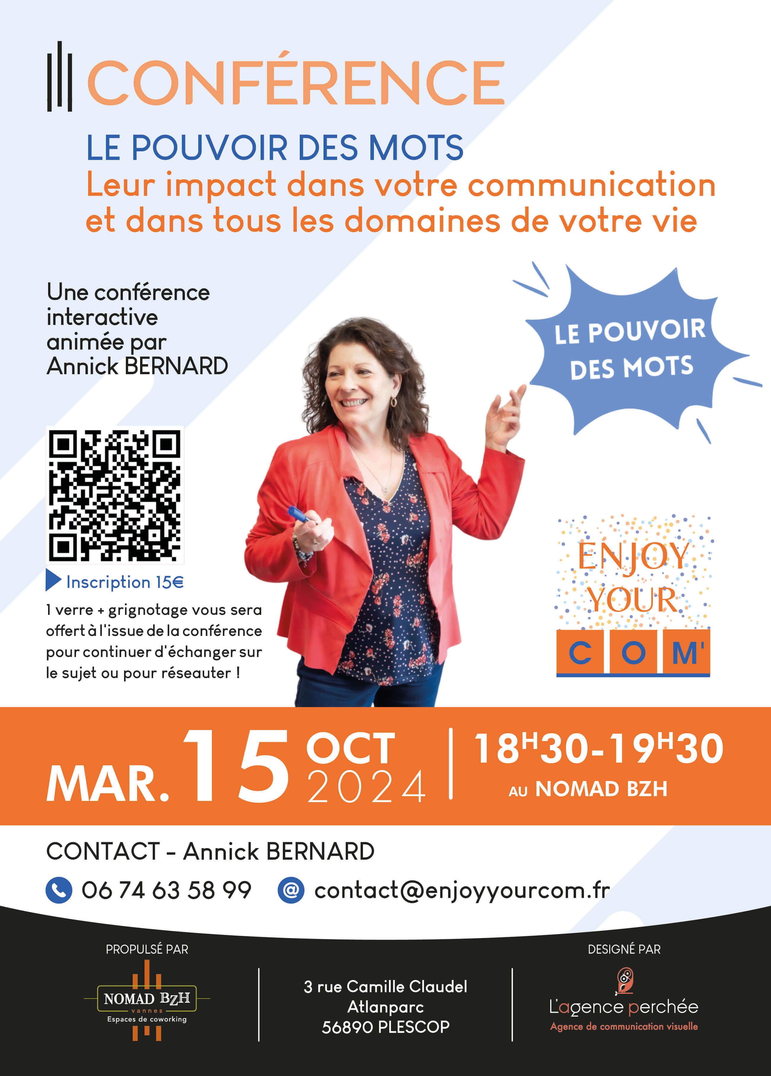 Conférence : LE POUVOIR DES MOTS, leur impact dans votre communication et dans tous les domaines de votre vie